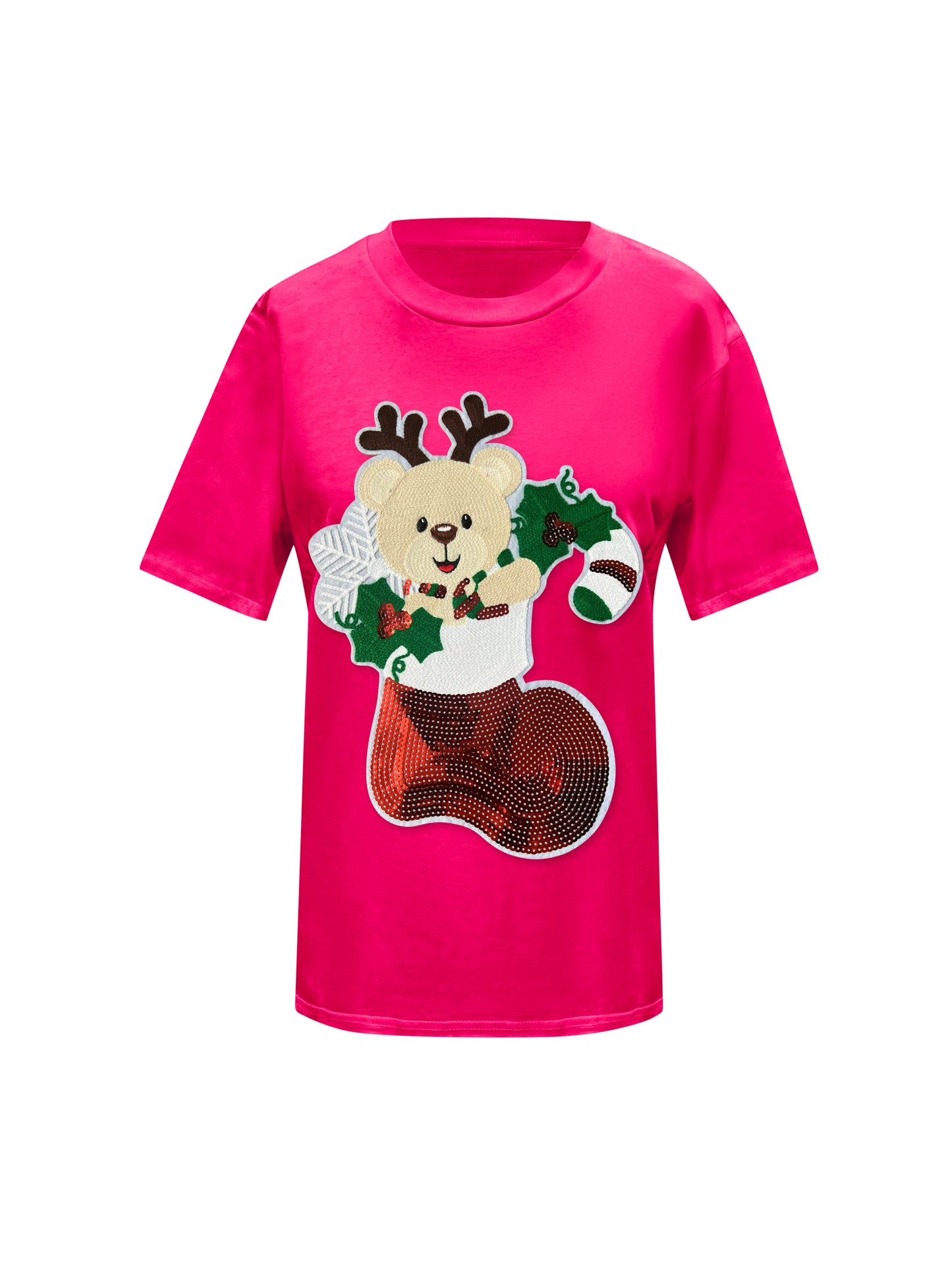 Christmas Reindeer Sequin T-Shirt