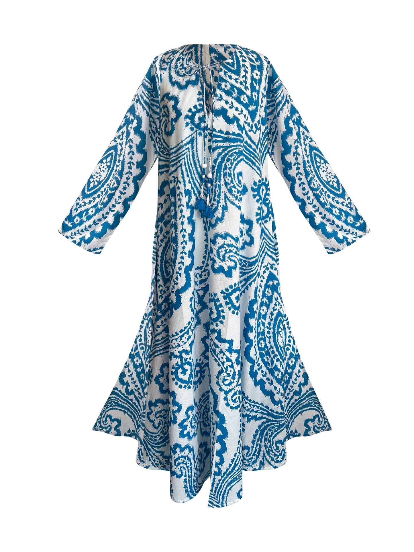 Summer Beach Vacation Holiday Greek Blue Kaftan