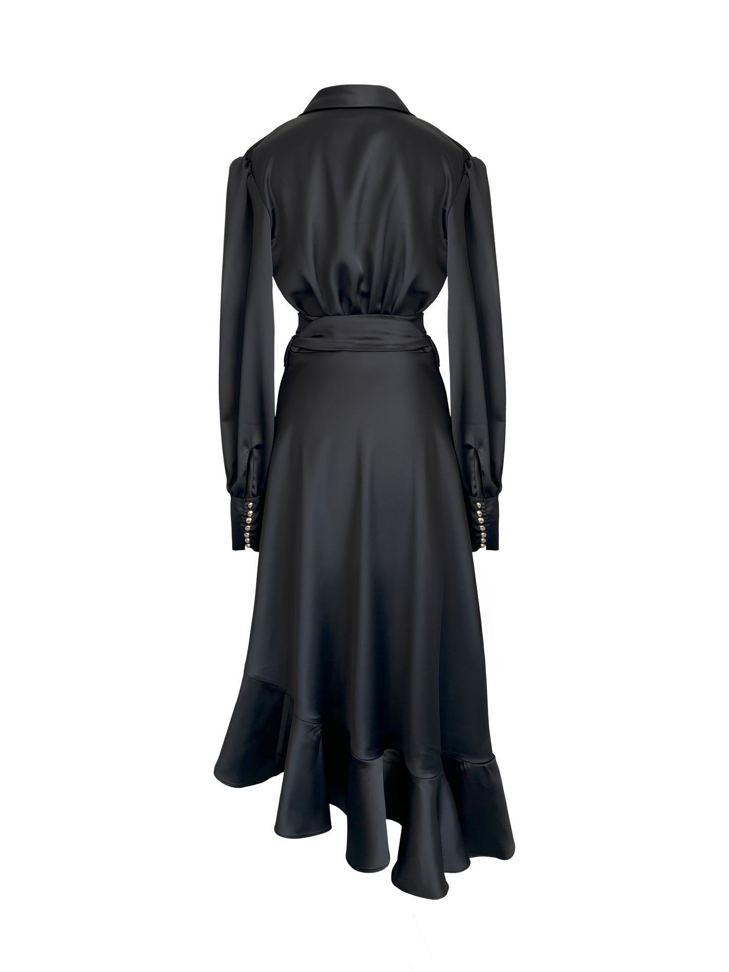 Black Clarice Evening Wrap Dress