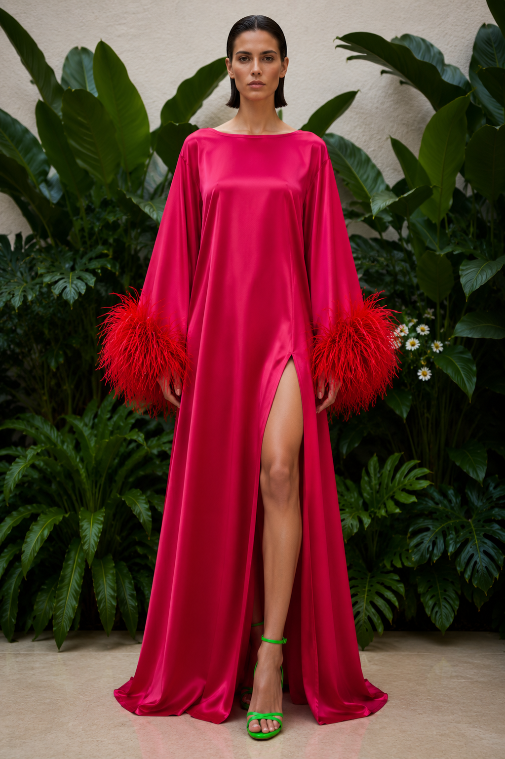 Pink and Red Island Dress