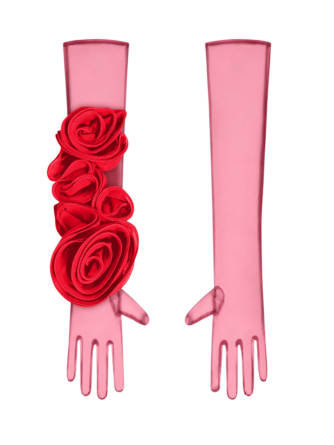 Red Gloves With Red Flower