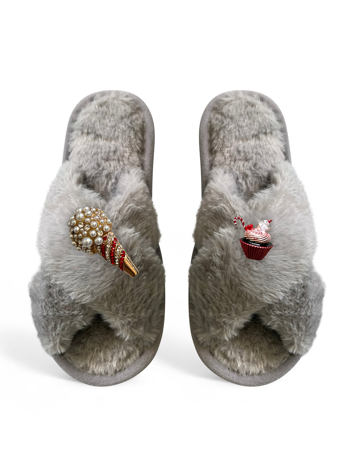 Classic Toma Faux Fur Open Toe Popcorn Slippers