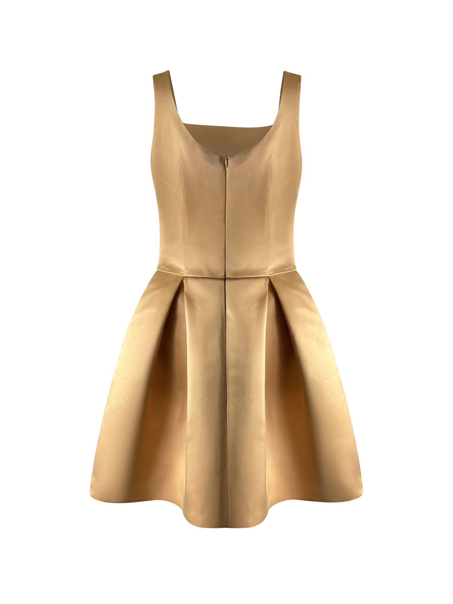 Princess Thin Straps Gold Dress