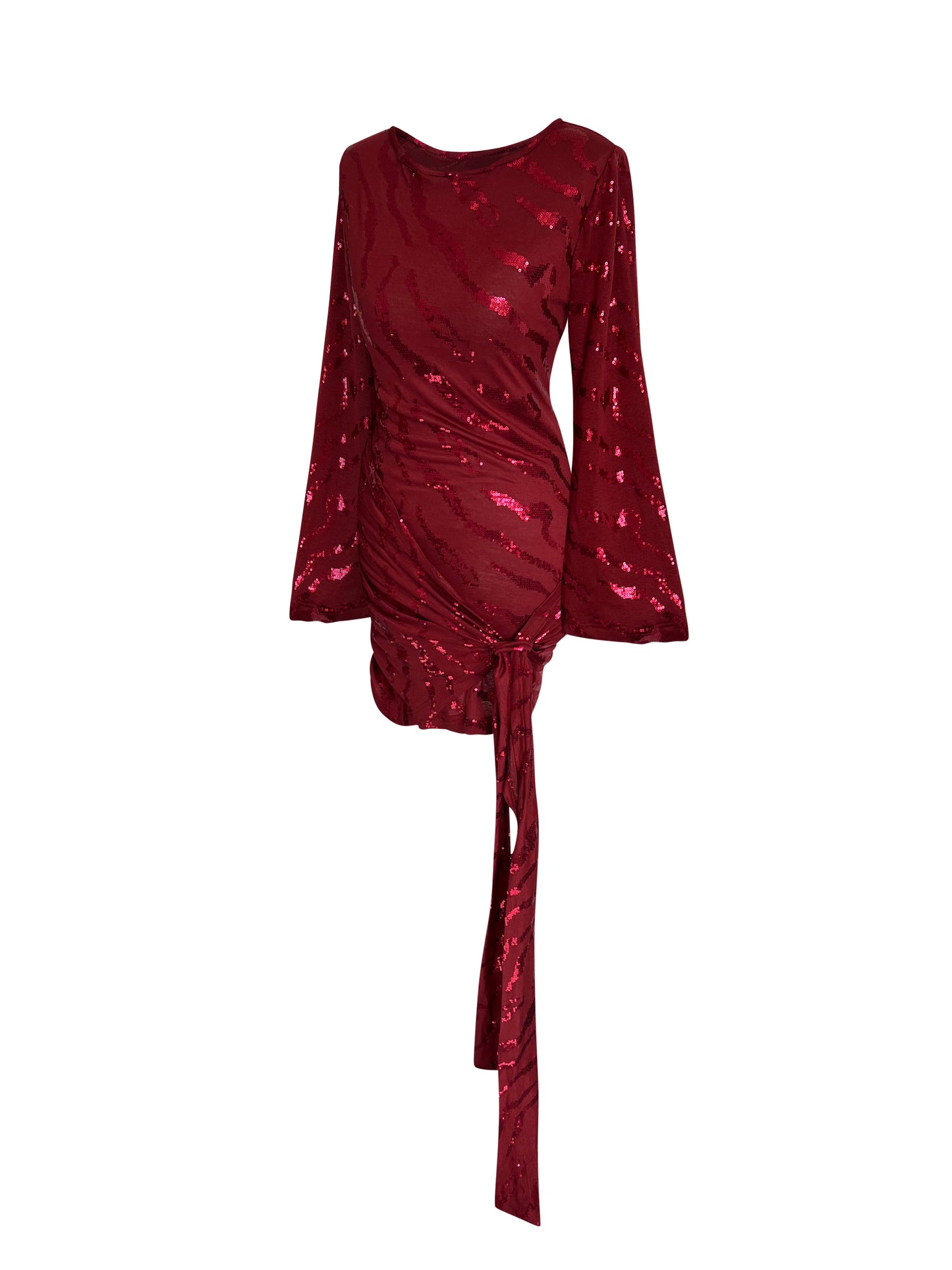 Mini Red Sequin Bodycon Party Night Out Dress