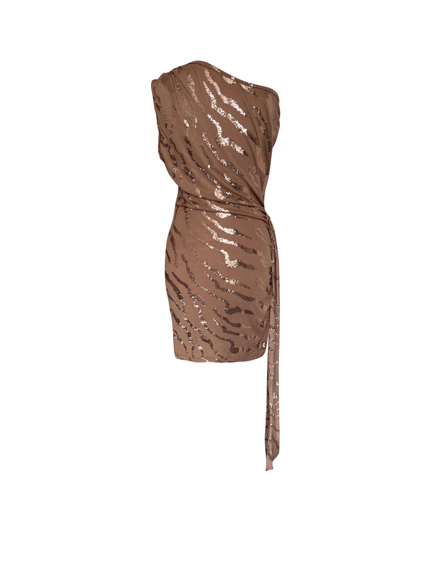 Off-Shoulder Sparkle Gold Mini Bodycon Party Dress