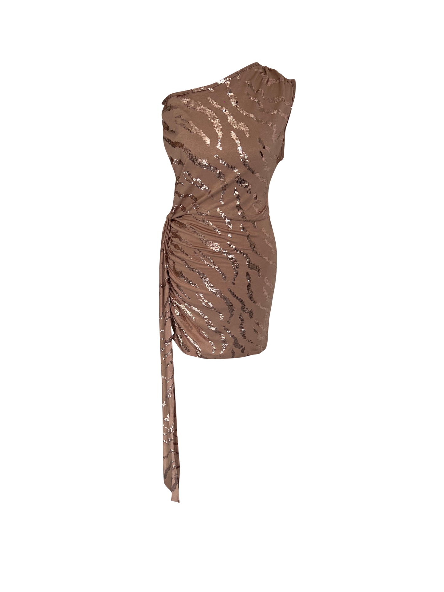 Off-Shoulder Sparkle Gold Mini Bodycon Party Dress