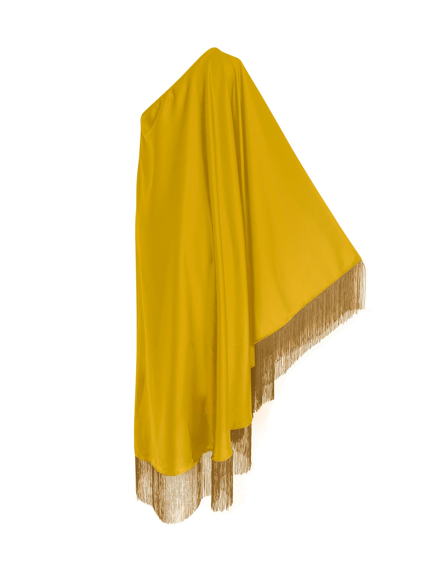 Yellow Fringe Off Shoulder Summer Glam Maxi Dress