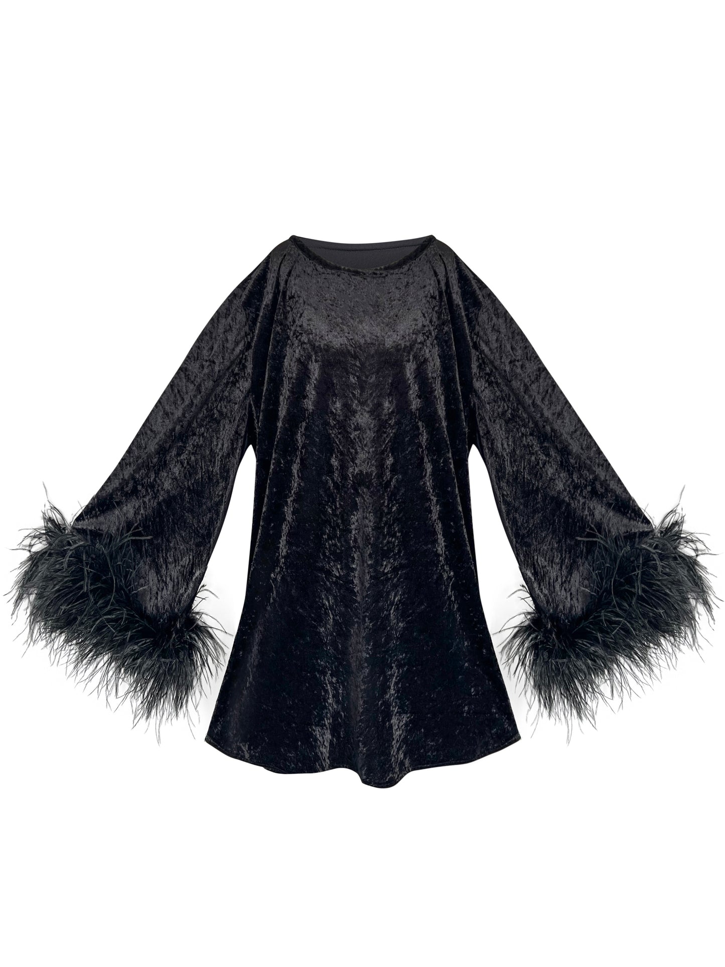 Jess Mini Little Black Velvet Dress