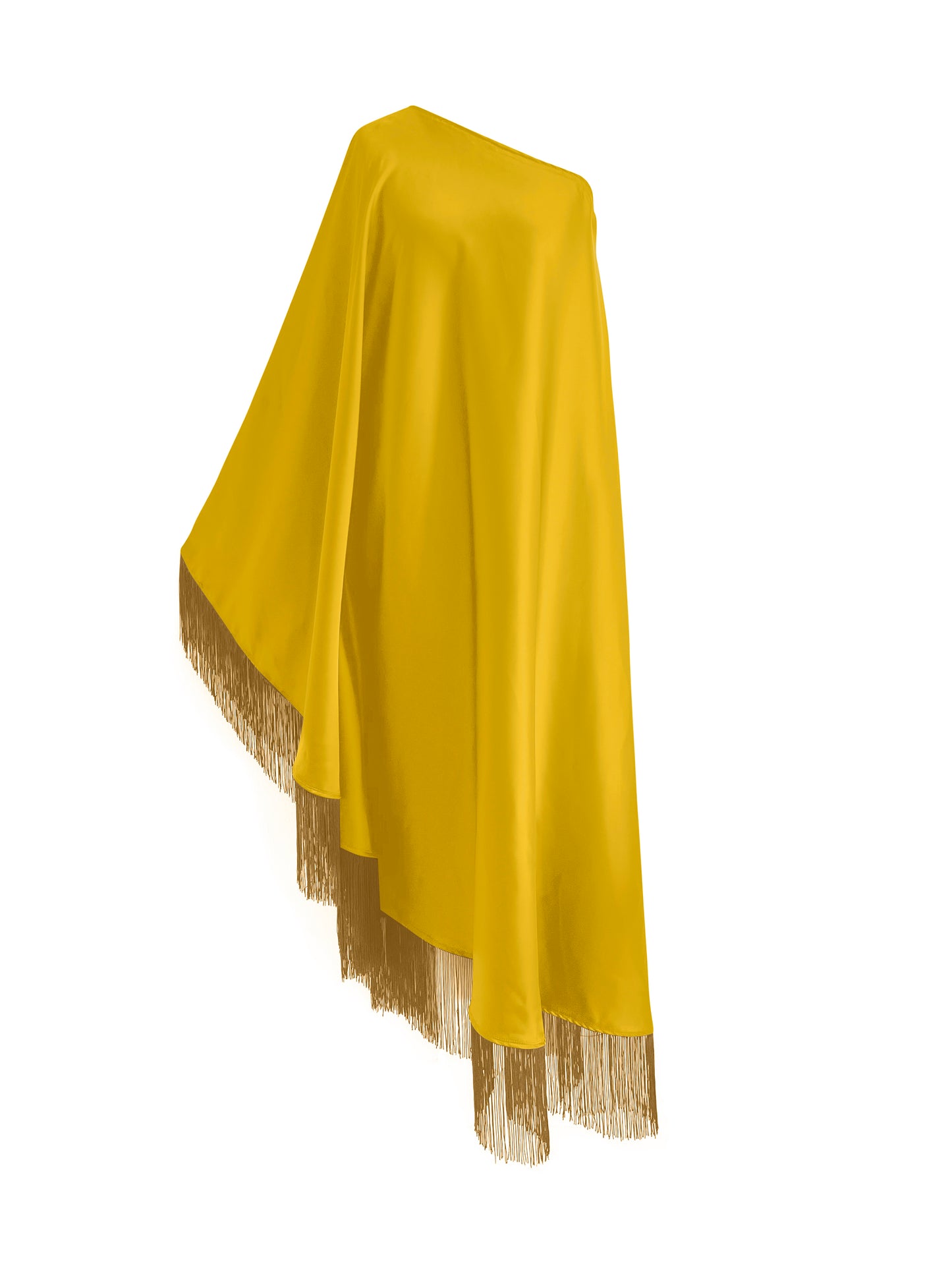 Yellow Fringe Off Shoulder Summer Glam Maxi Dress