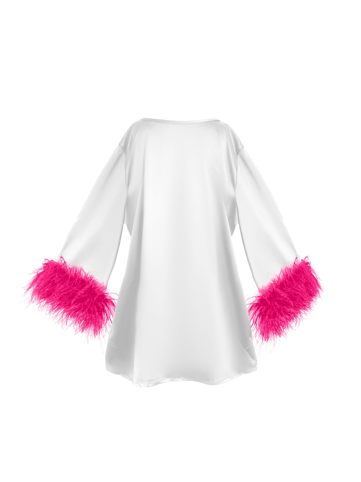White And Pink Mini Dahlia Dress