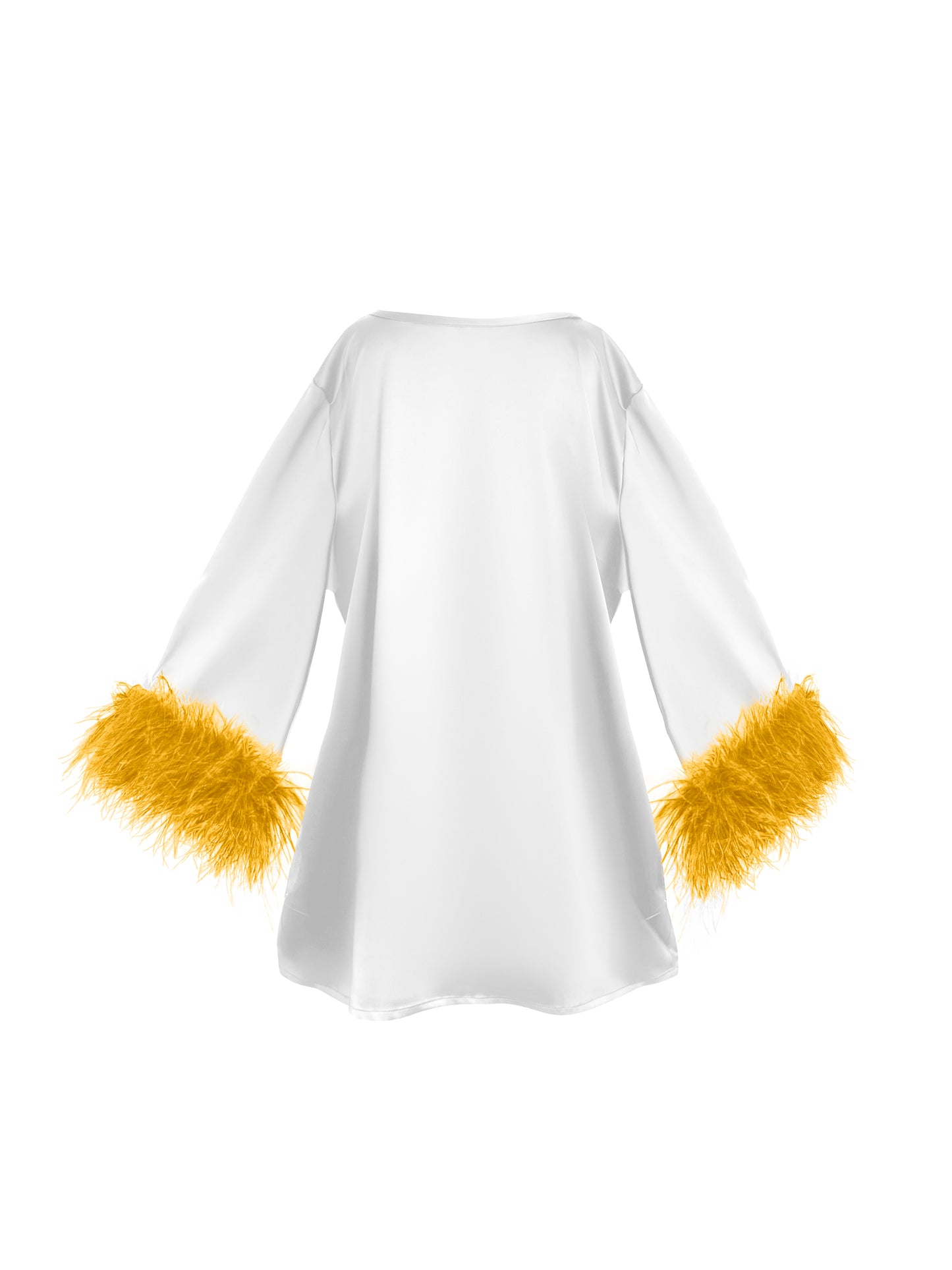 White And Yellow Mini Dahlia Dress
