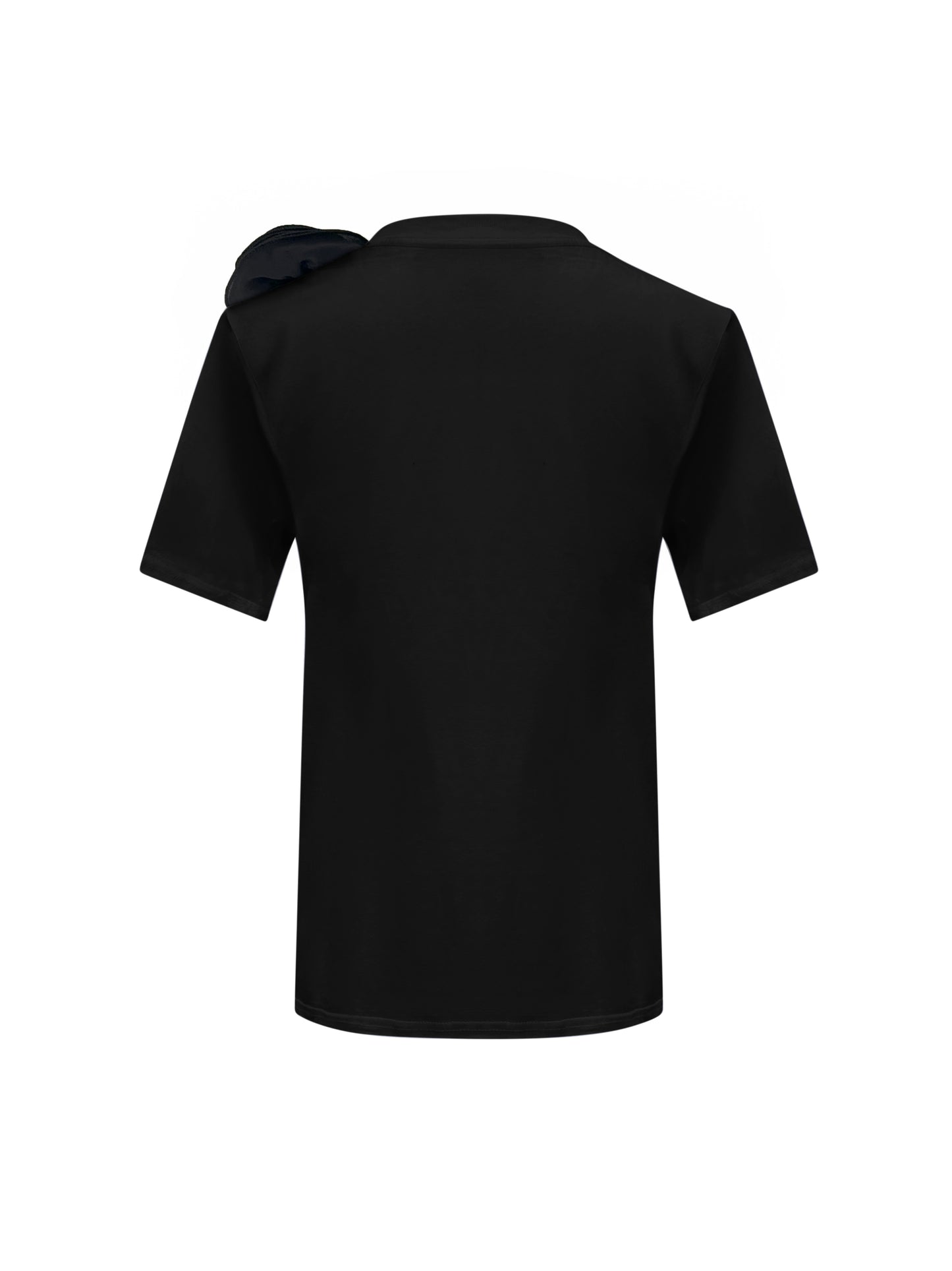 Black Roses Cotton Black T-Shirt