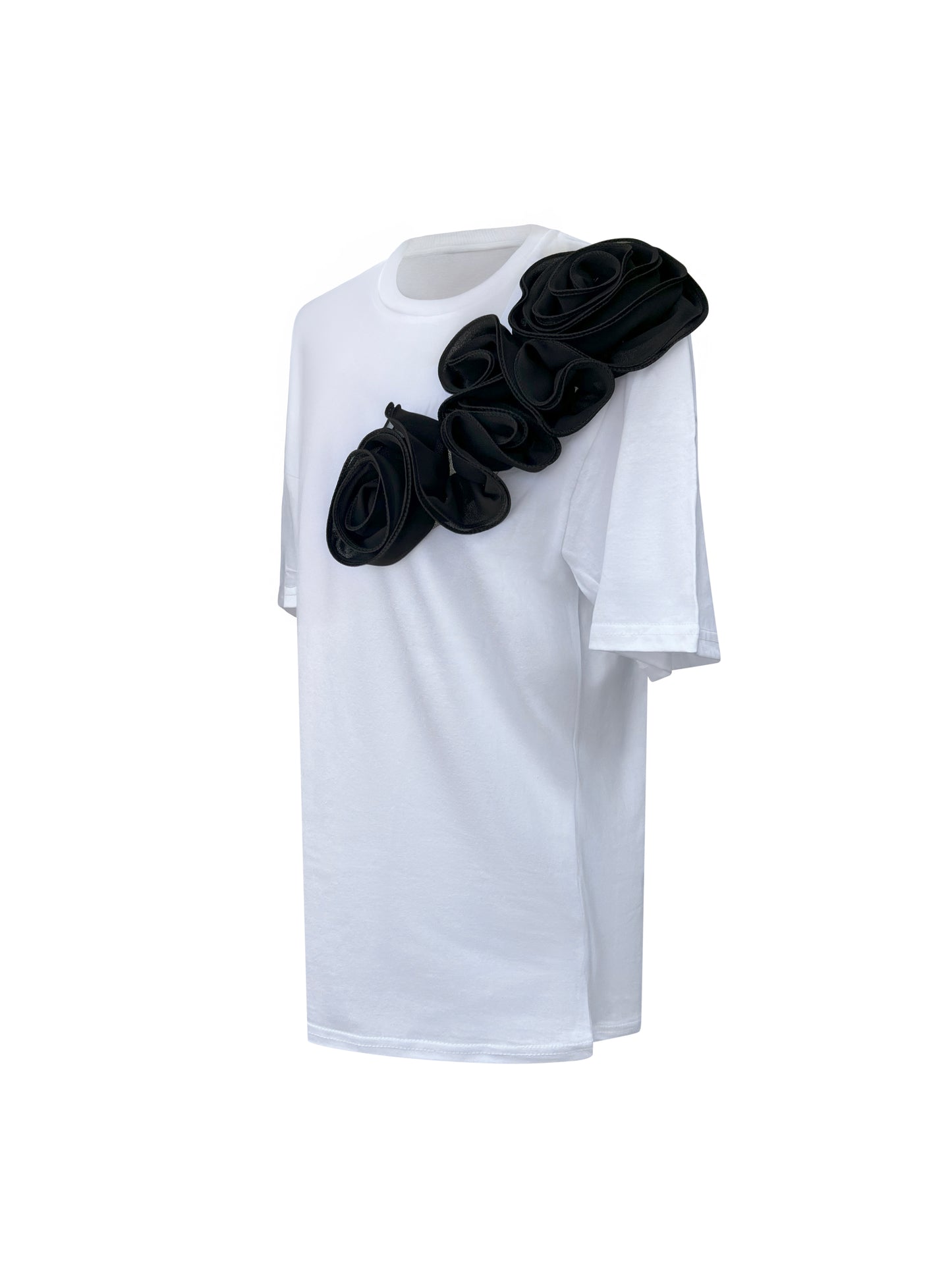 Black Rose Summer Cotton T-Shirt