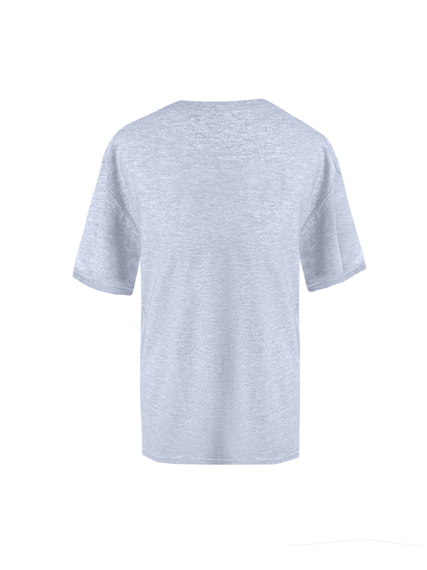 Grey Cotton T-Shirt With Sequin Flower