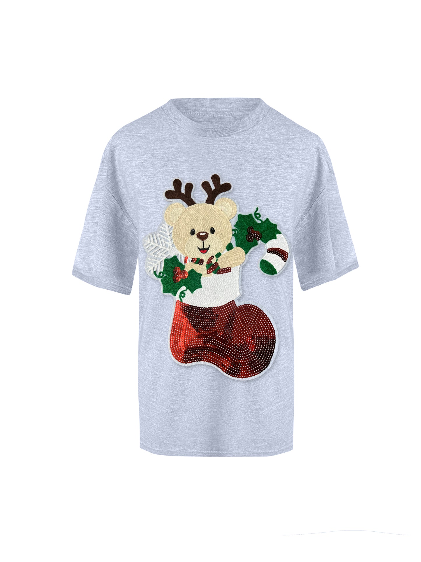 Christmas Reindeer Sequin T-Shirt