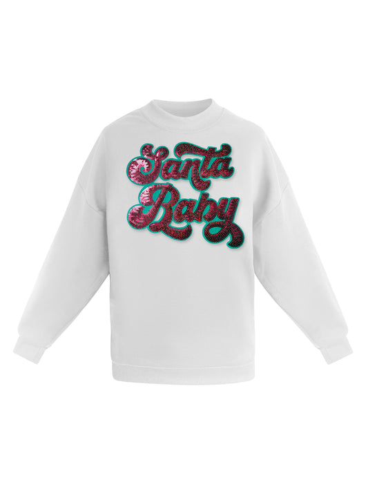 Christmas Sequin Santa Baby Sweatshirt