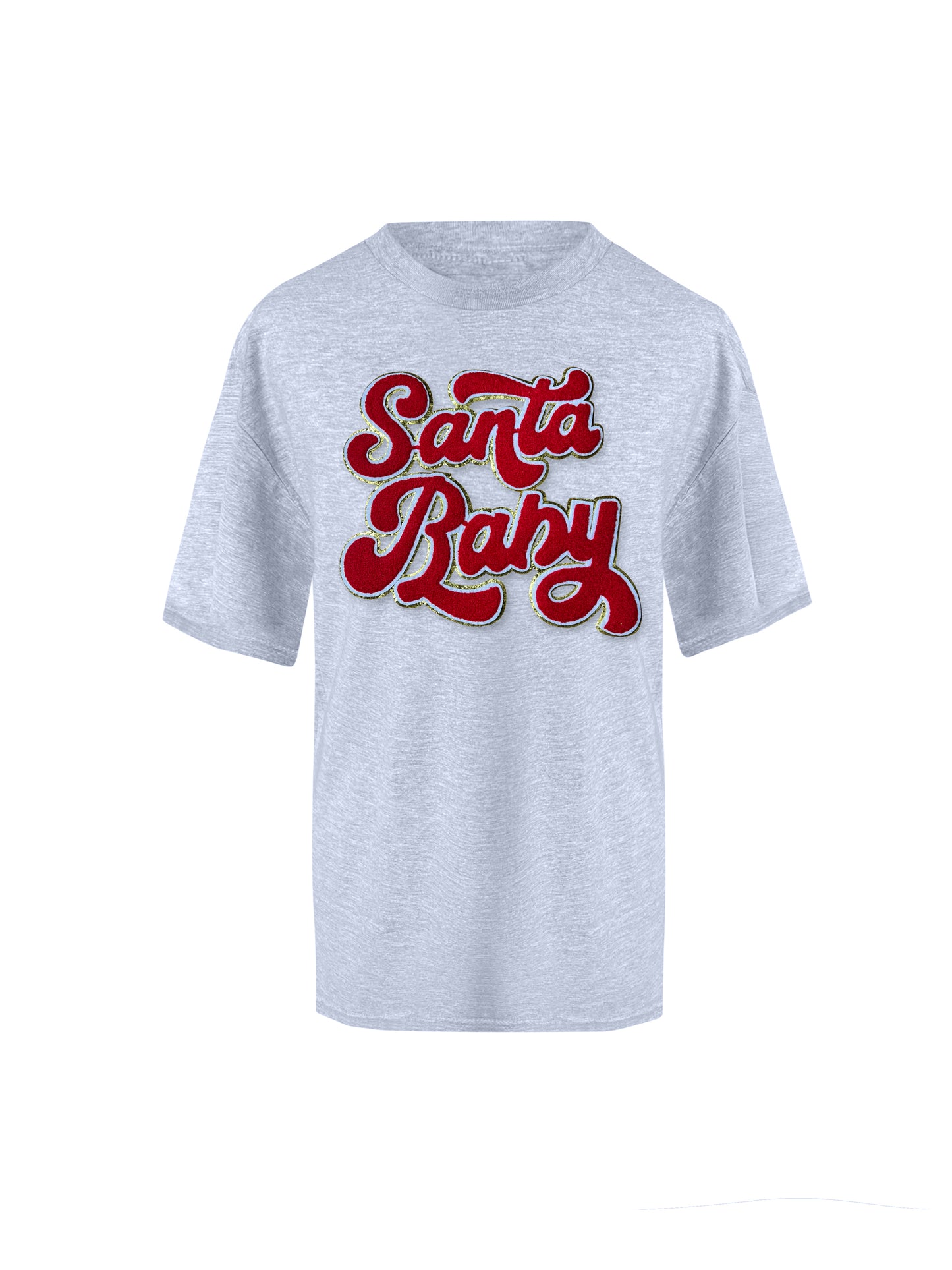 Christmas Embroidery Santa Baby T-Shirt