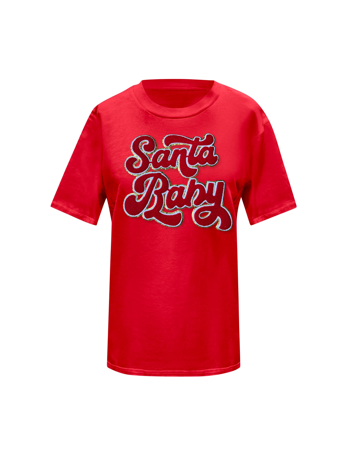 Christmas Embroidery Santa Baby T-Shirt