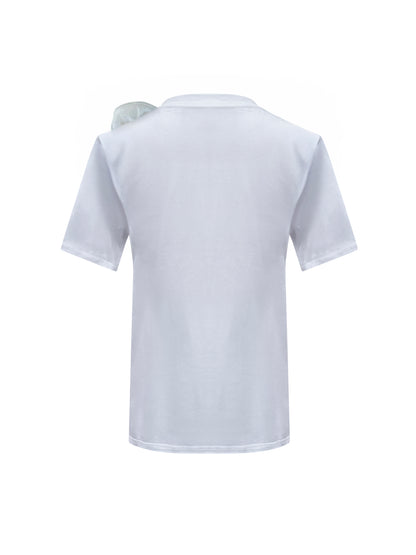 White Rose Summer Cotton T-Shirt