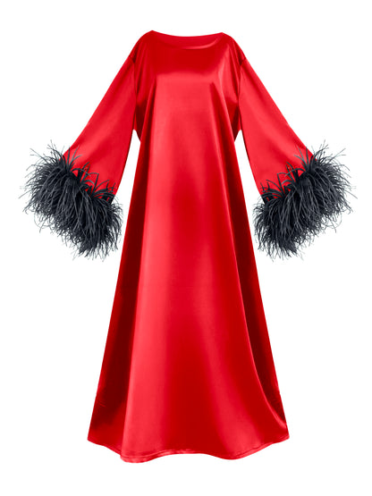 Jess Maxi Red and Black Dress