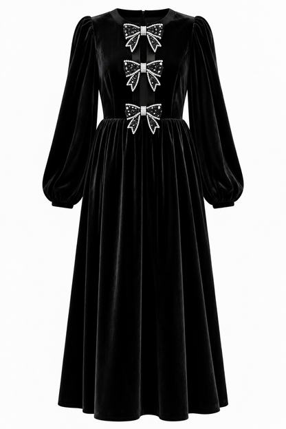 Velvet Bow Dress