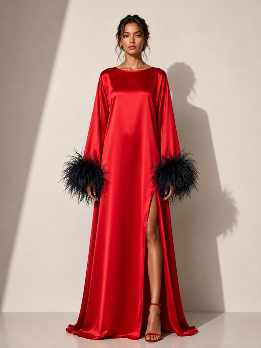 Red and Black Island Dress