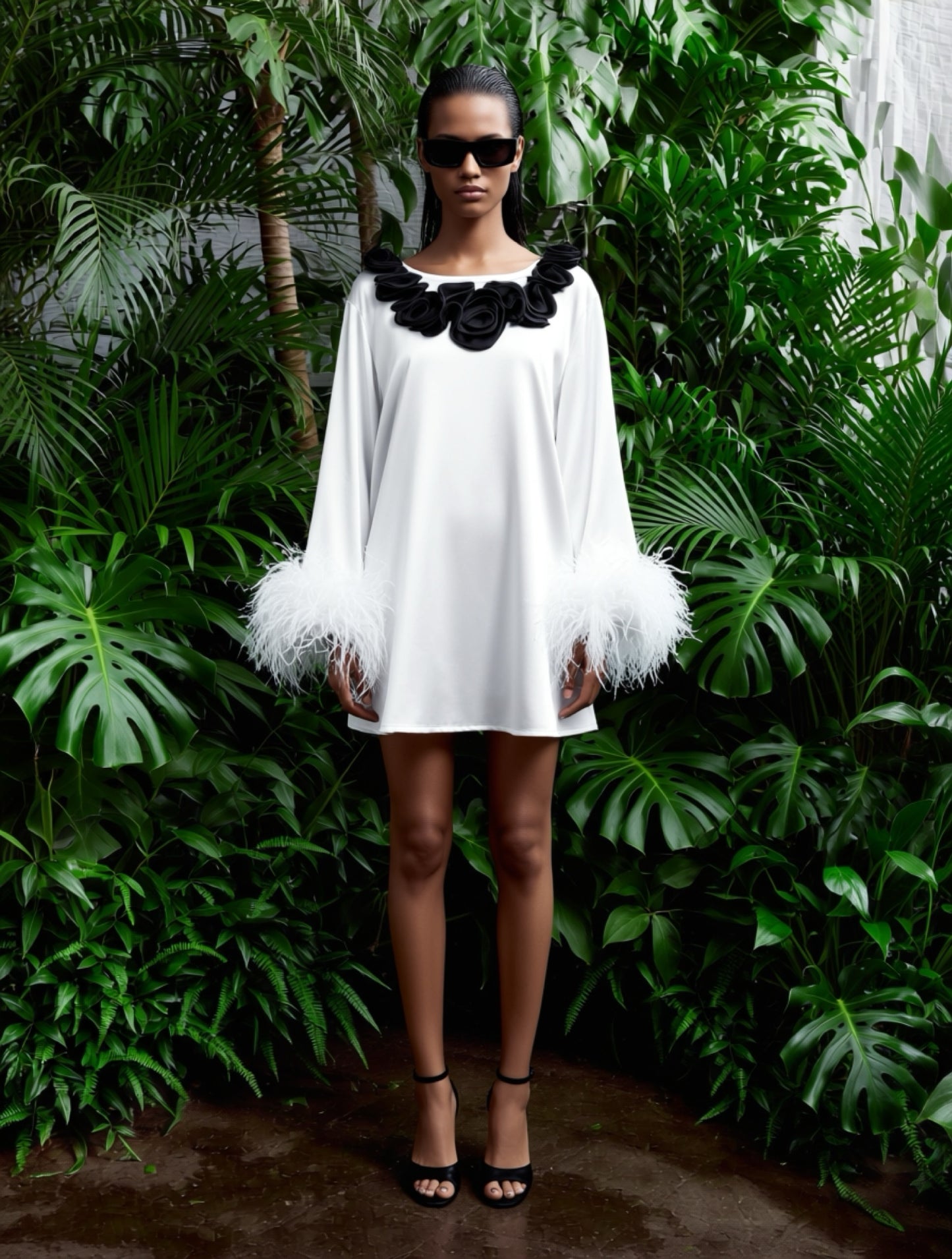 Mini Dahlia White/Black