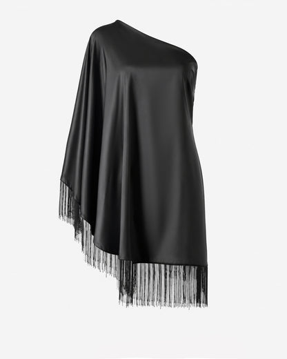 Off Shoulder Black Mini Dress