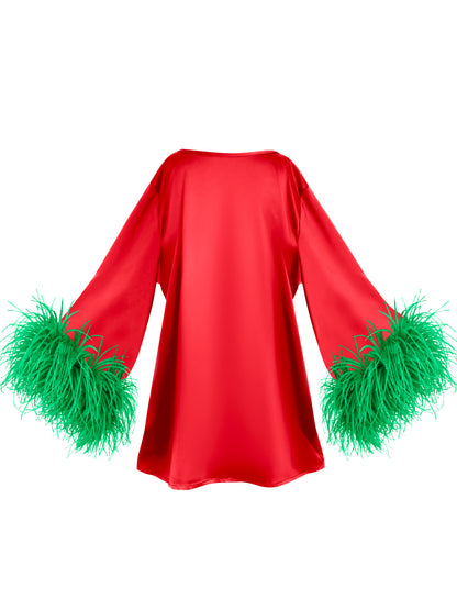 Jess Mini Red and Green Dress