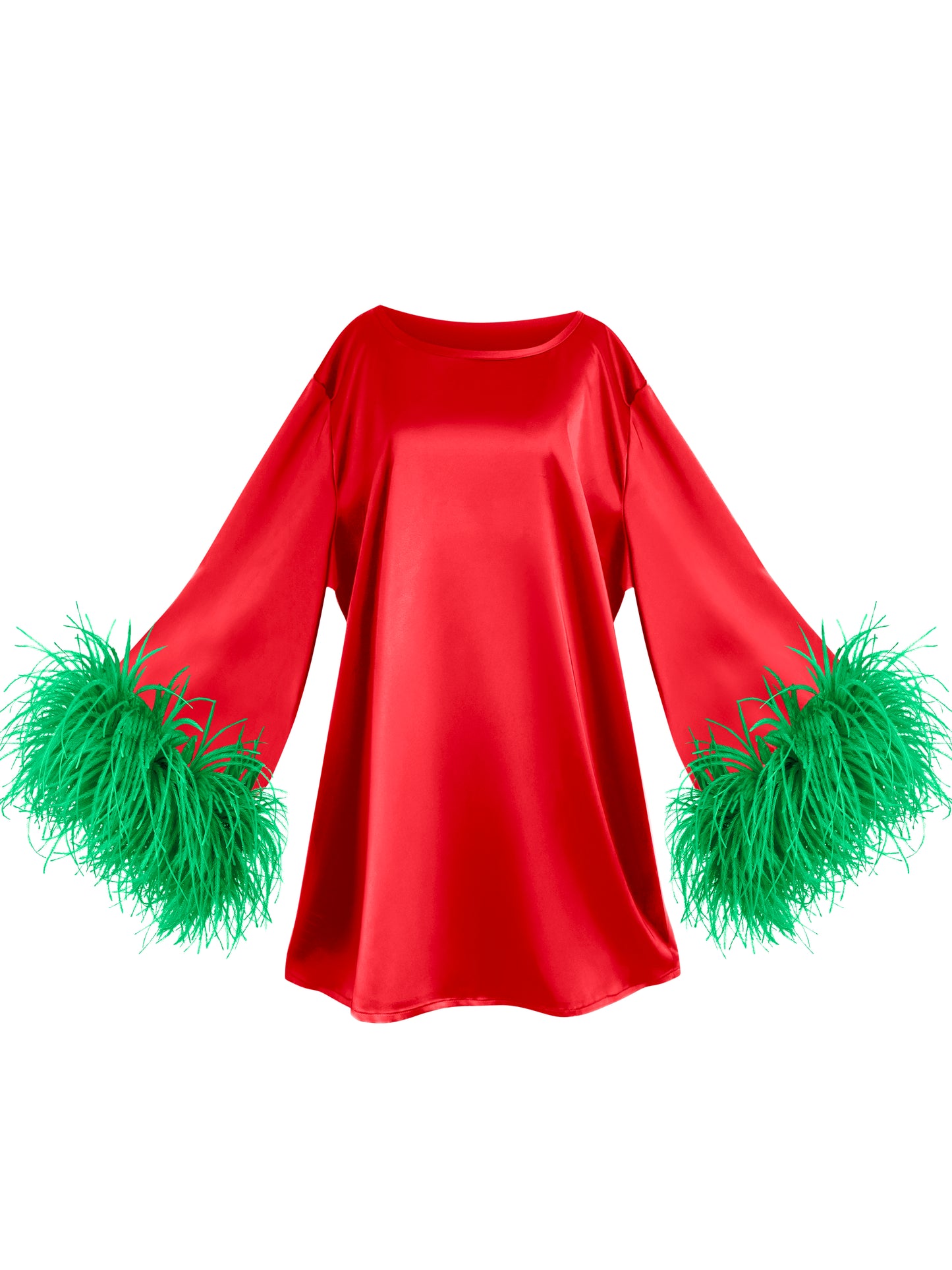 Jess Mini Red and Green Dress