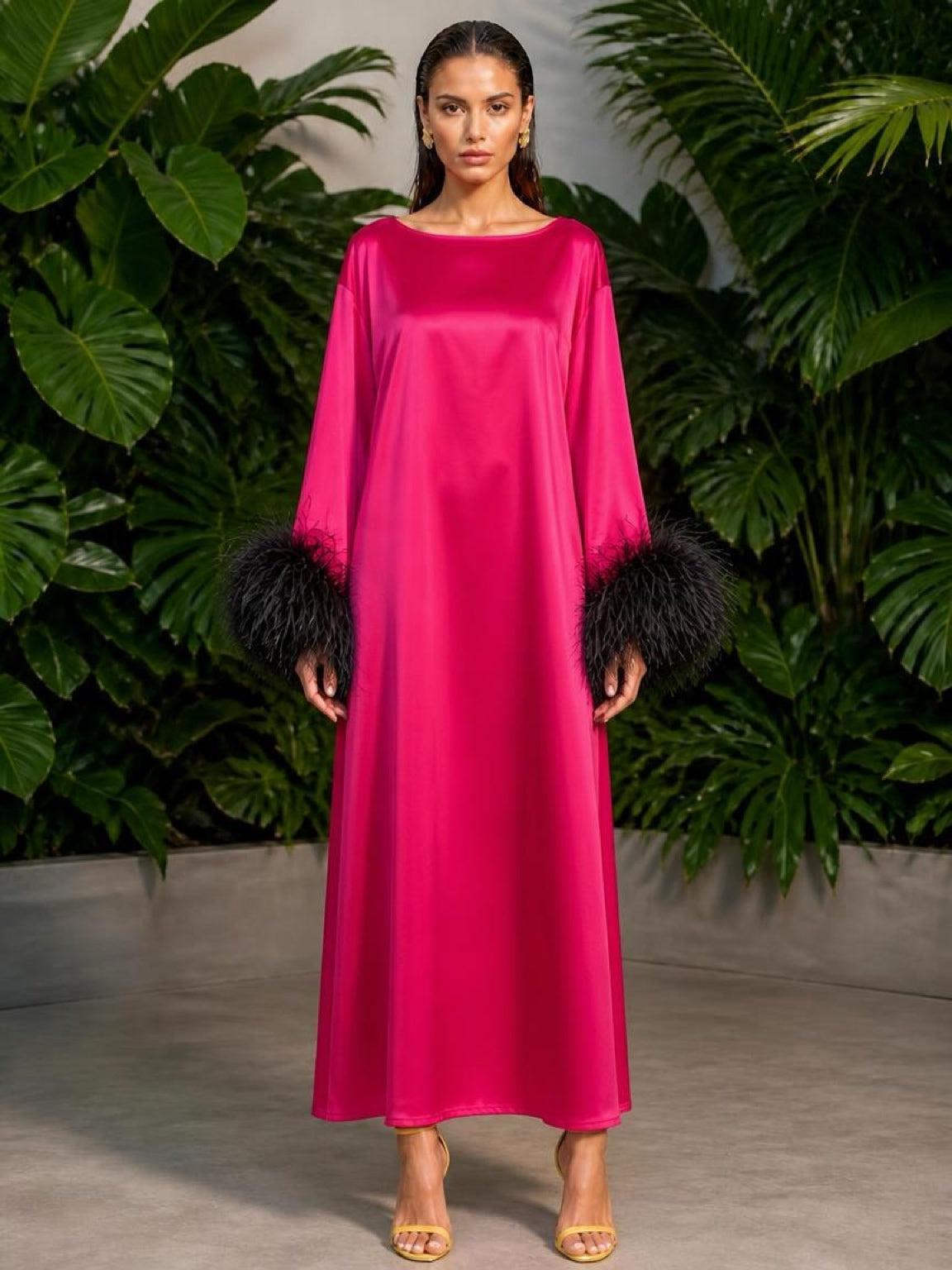 Jess Maxi Pink and Black Dress