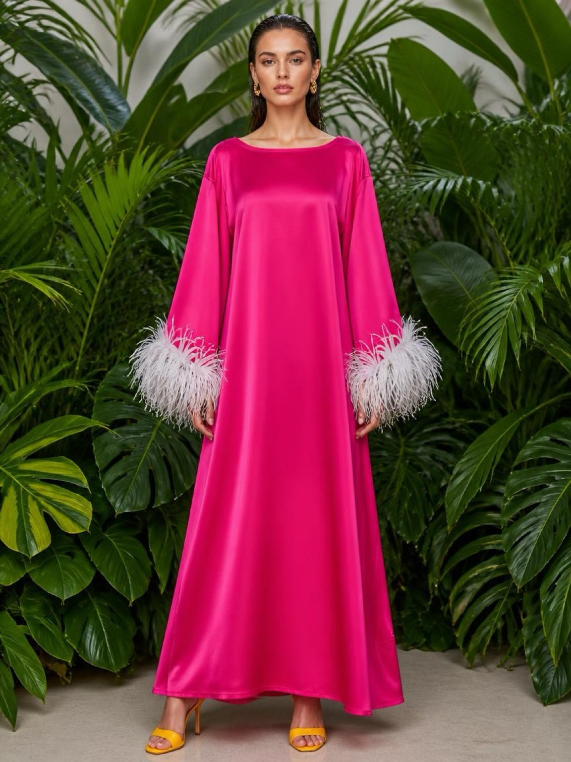 Jess Maxi Pink and White Dress