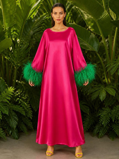 Jess Maxi Pink and Green Dress