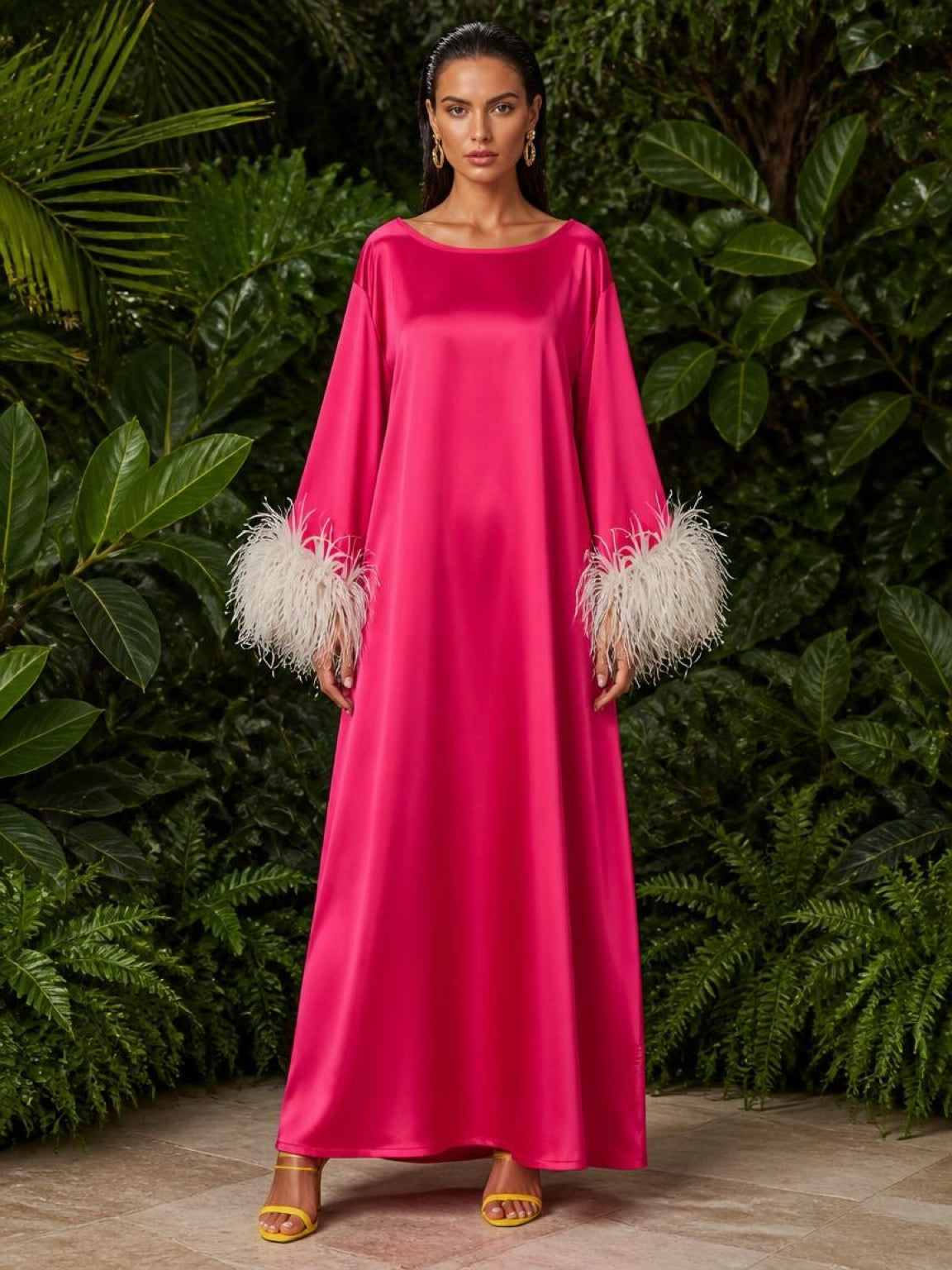 Jess Maxi Pink and Ivory Dress