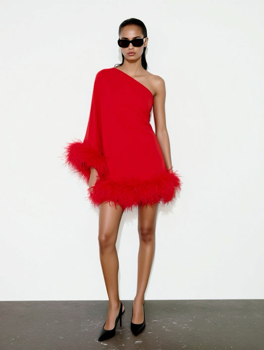 Star Red Mini Dress