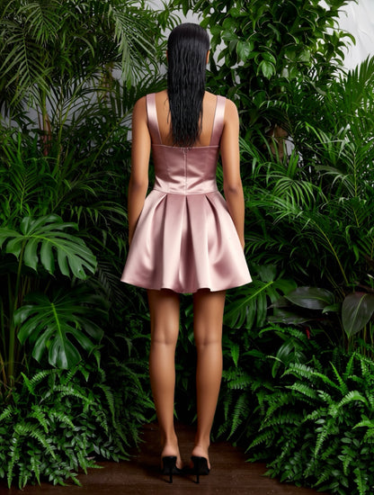 Princess Thin Straps Nude Dress