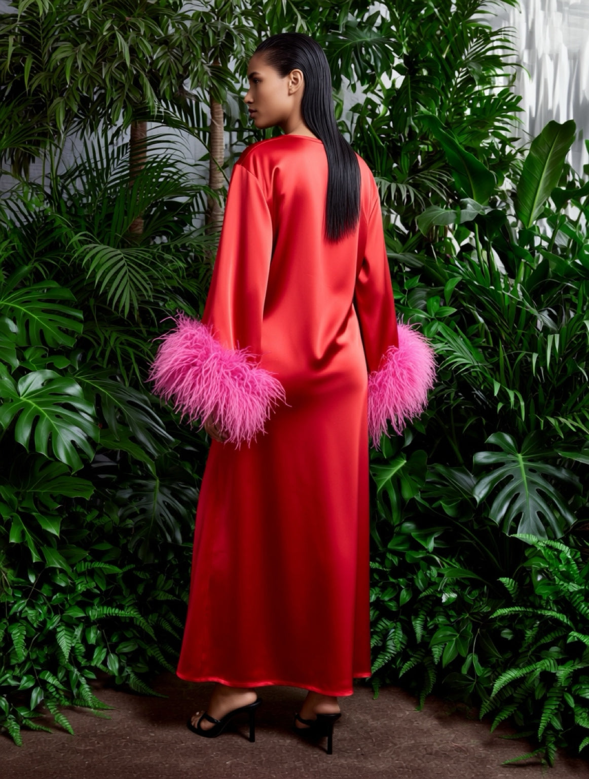 Jess Maxi Red and Pink Dress