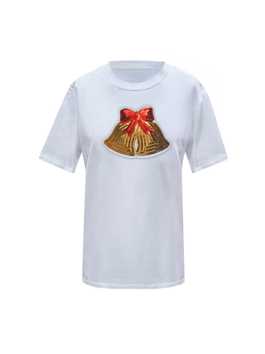 Christmas Jingle Bell Sequin T-Shirt