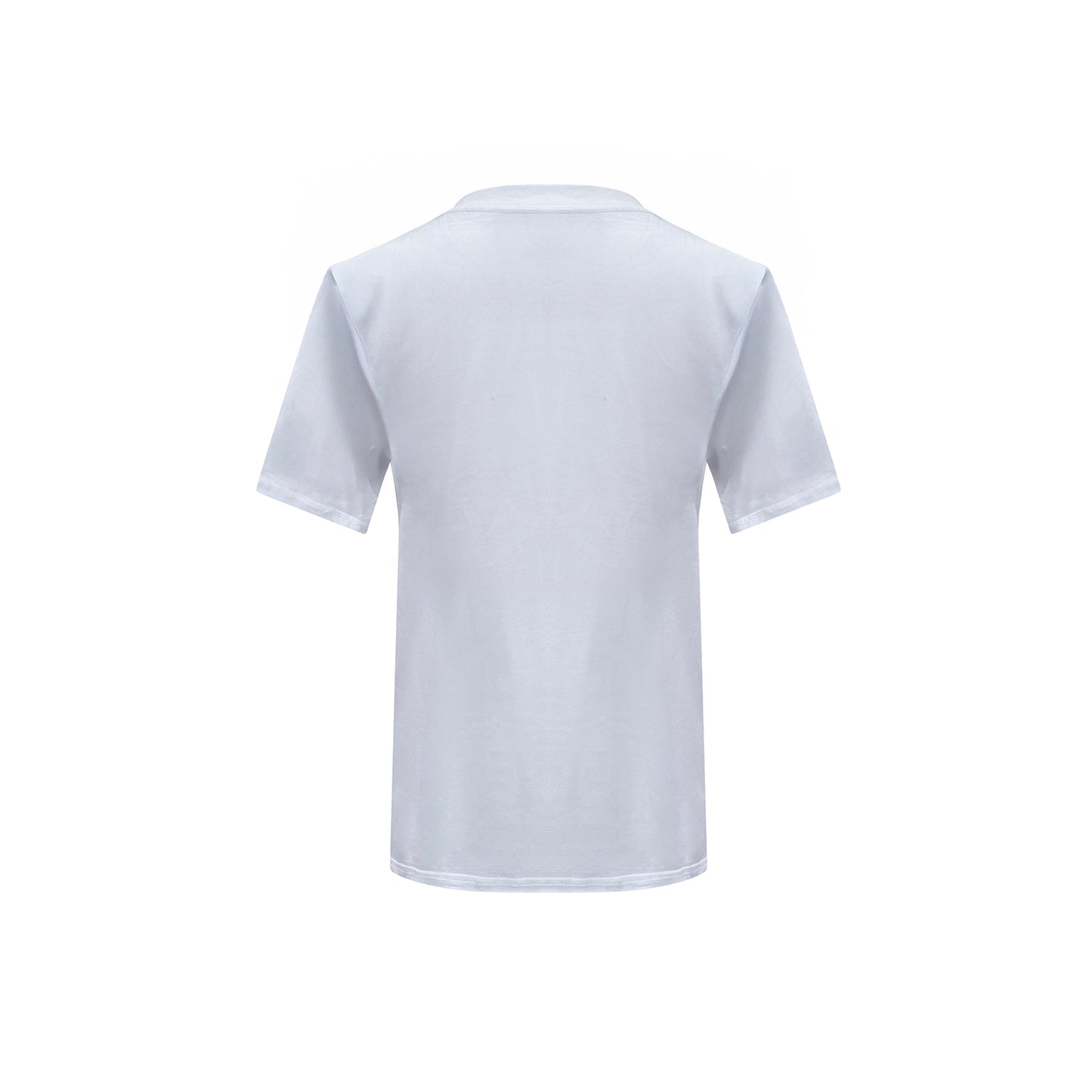 White Cotton T-Shirt With Silver Swarovski Crystals