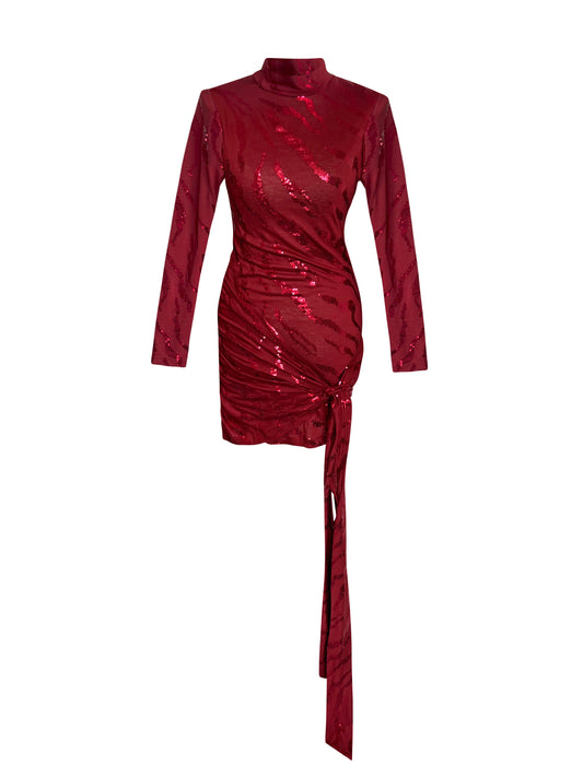 Mini Red Seduction Evening Party Bodycon Dress