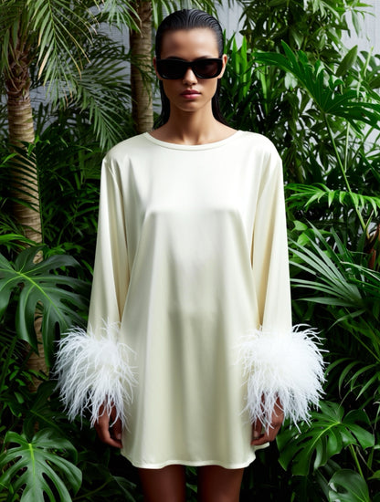 Ivory Mini Dahlia Dress