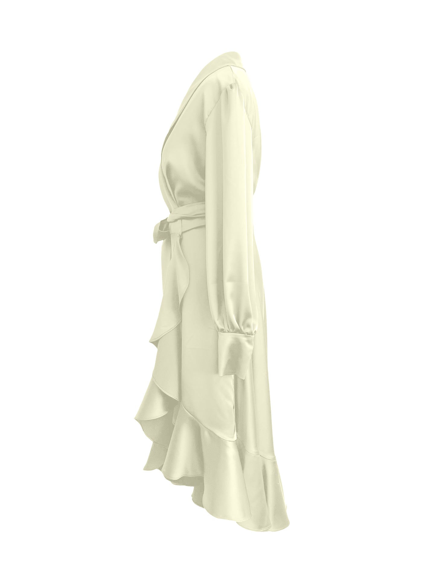 Ivory Wrap Tulip Dress