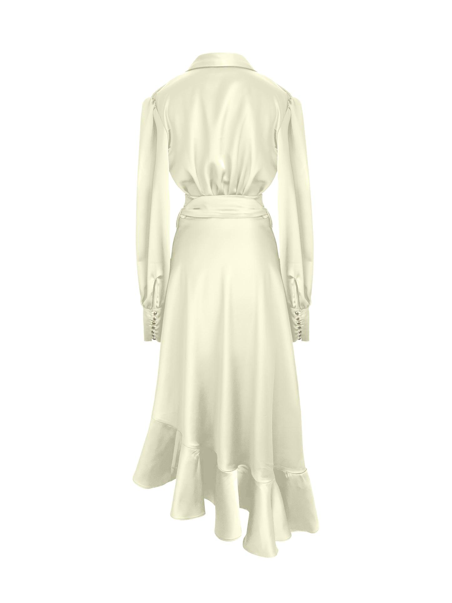 Ivory Wrap Tulip Dress
