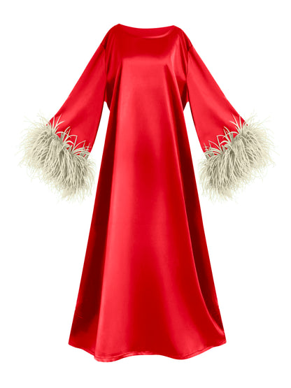 Jess Maxi Red and Ivory Dress