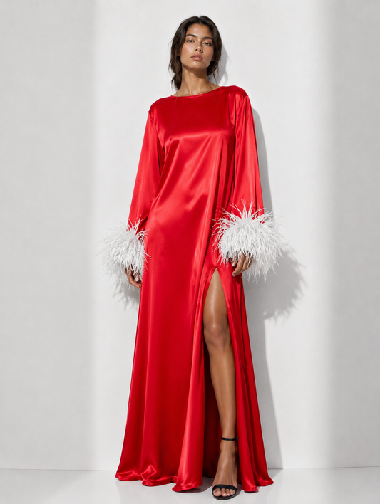 Red and White Island Dress