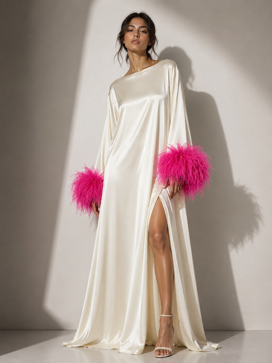 Ivory And Pink Island Dress