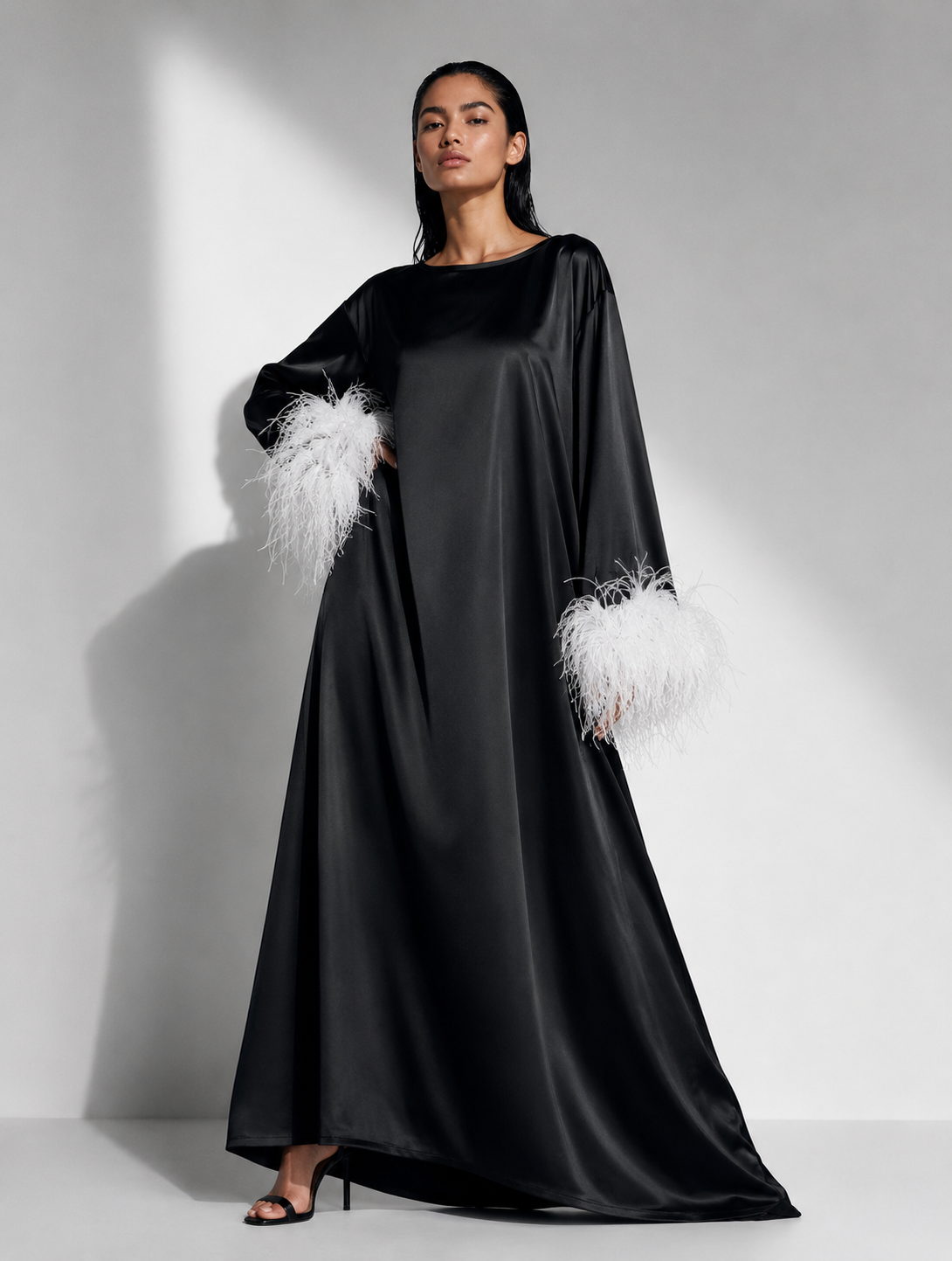 Jess Maxi Black and White Dress