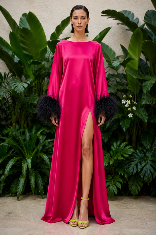 Pink and Black Island Dress