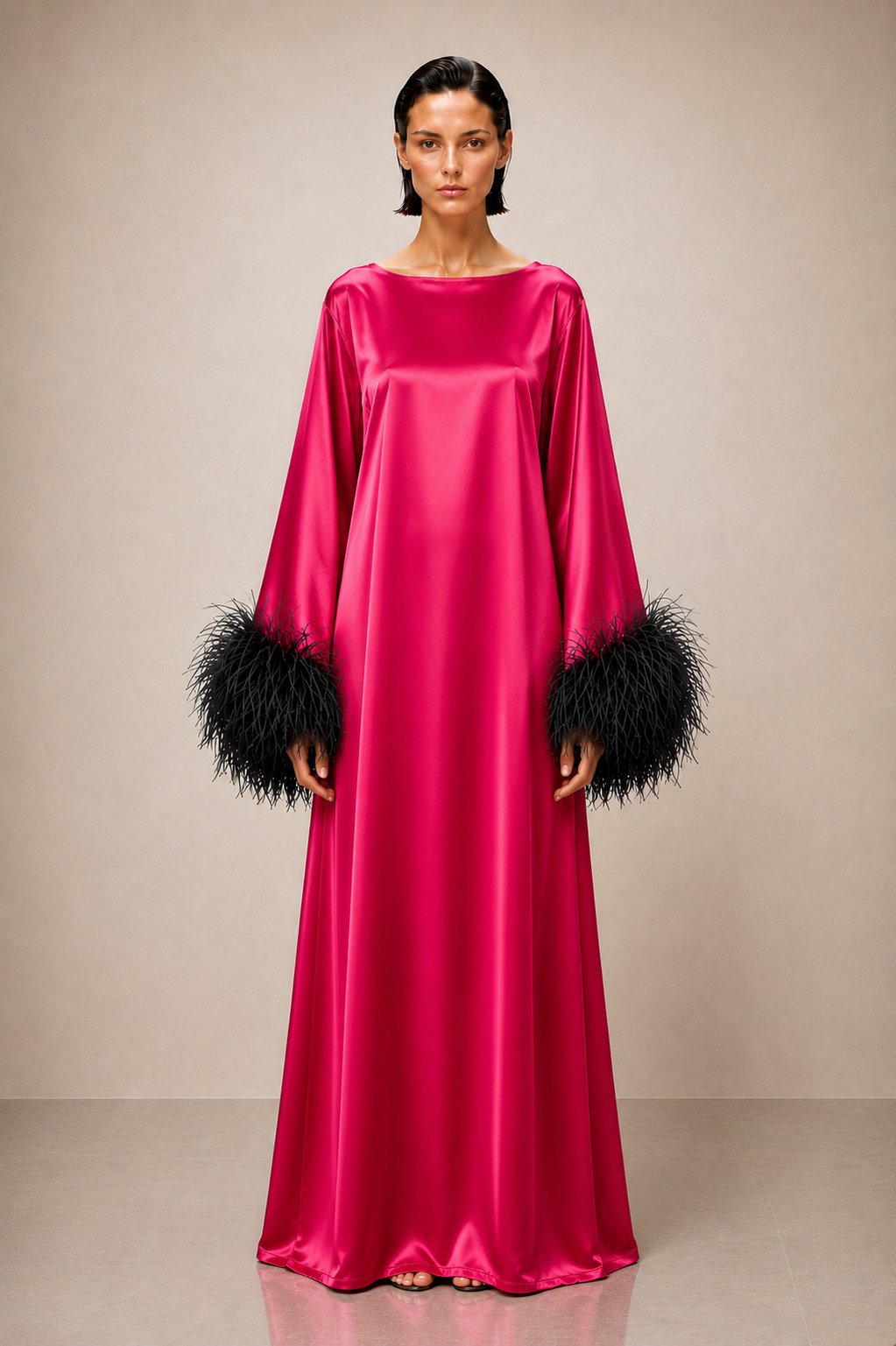 Jess Maxi Pink and Black Dress