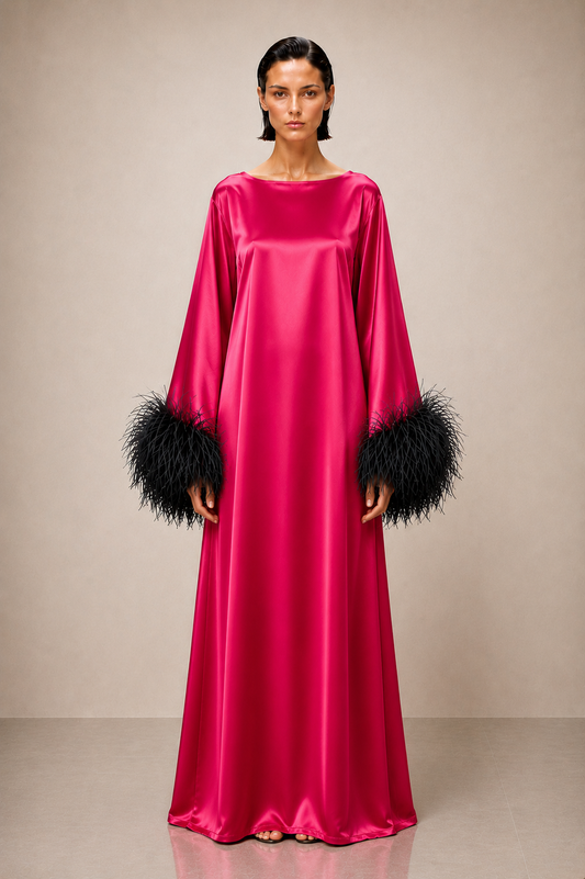 Jess Maxi Pink and Black Dress